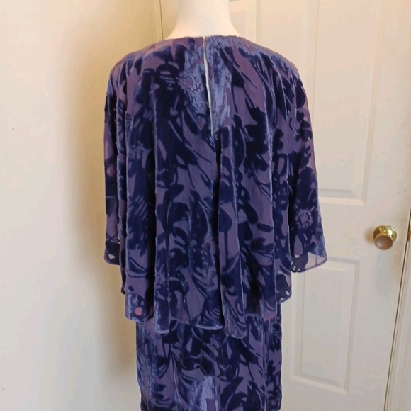 NWT Trina Turk Shell Burnout Velvet Cape  Dress 10 NEW - Picture 4 of 6